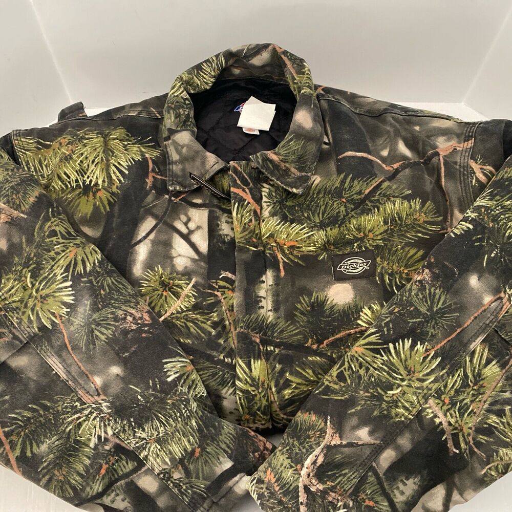 Dickies Coverall Men’s 2XL Green Insulated One Piece Hunting Warm Zip Vanish